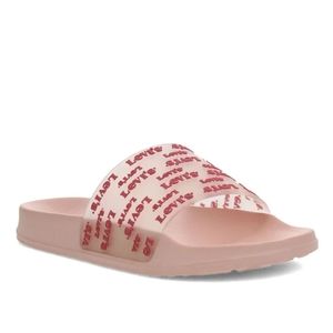 Levi's Womens Translucent Slide Synthetic Vegan Rubber Sole Sandal Shoe
